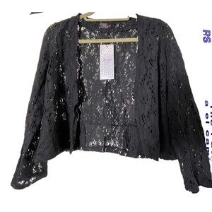 Ruidiya fashion dress coat black XL black overcoat cocktail shaw shrug off dress